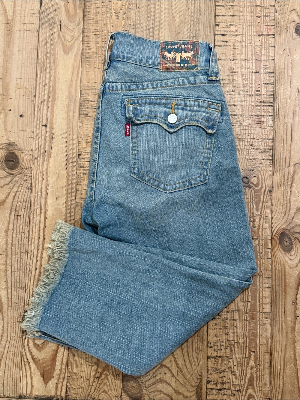 Levi's Women’s Slouch Patched Distressed Jeans